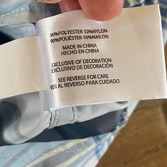 Eddie Bauer adventure Blue and White Casual Button Down Shirt women’s large - Picture 5 of 7